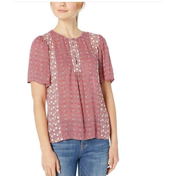 Lucky Brand Tops - Lucky Brand V-Neck Boho Flutter Sleeve Top Sz M
